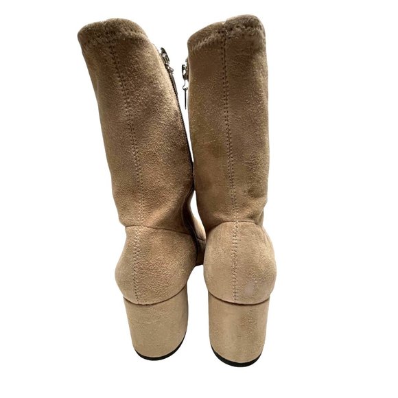 COPY - NIB SCHUTZ WOMENS MID CALF BEIGE LUPE STRETCH LEATHER BOOTS IN BRUSH TAN… - Picture 15 of 16